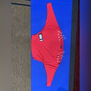 Guess by Marciano Red top with golden diamond Button Details